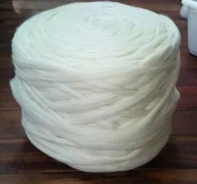 120 lbs Wool Roving  in 4 x 30 lb Rolls ,Wholesale White Wool Top Roving, Bulk Wool Roving, Bulk Yarn Roving, Wholesale Chunky Blanket Yarn