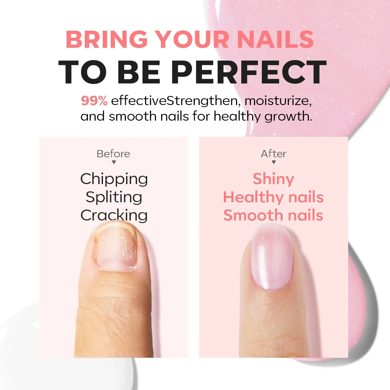 3 Pcs Nail Ridge Filling Strengthener 2 in 1