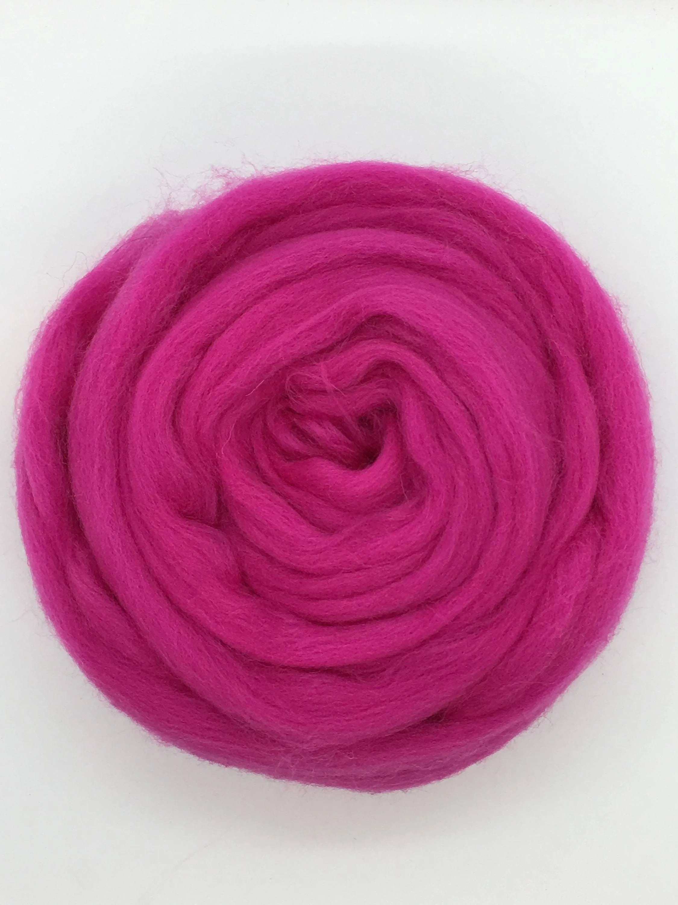 4 oz Hot Pink Merino Wool Top Roving Fiber, Wool for Spinning, wool for Felting , weaving wool, doll hair, Crafts USA -SALE! Shep's Wool