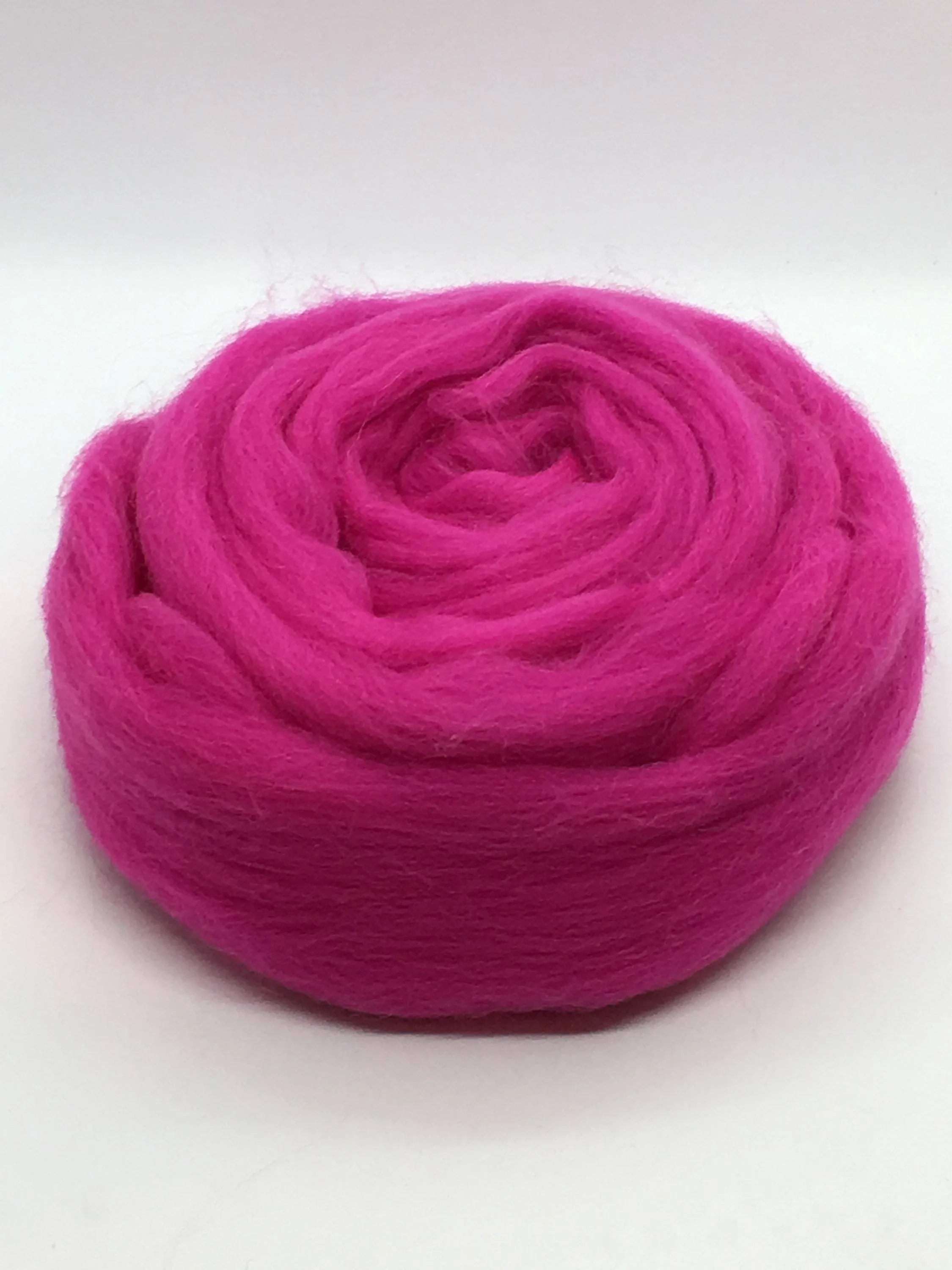 4 oz Hot Pink Merino Wool Top Roving Fiber, Wool for Spinning, wool for Felting , weaving wool, doll hair, Crafts USA -SALE! Shep's Wool