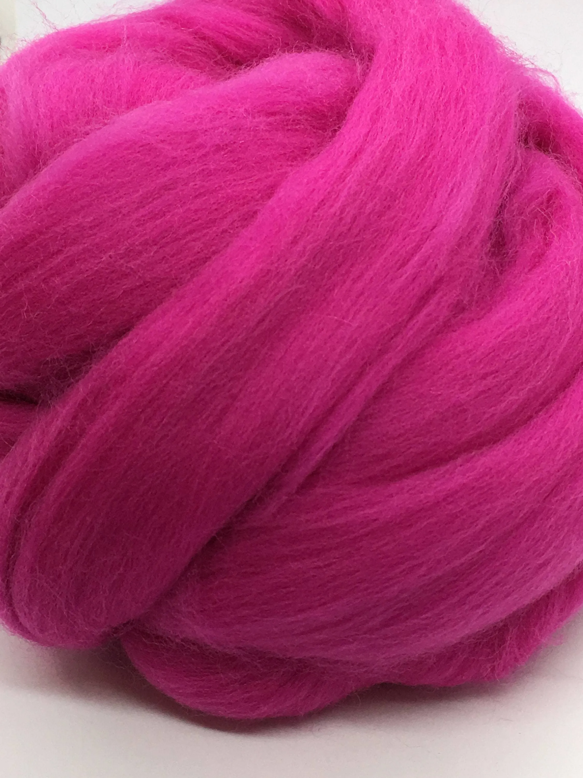 4 oz Hot Pink Merino Wool Top Roving Fiber, Wool for Spinning, wool for Felting , weaving wool, doll hair, Crafts USA -SALE! Shep's Wool