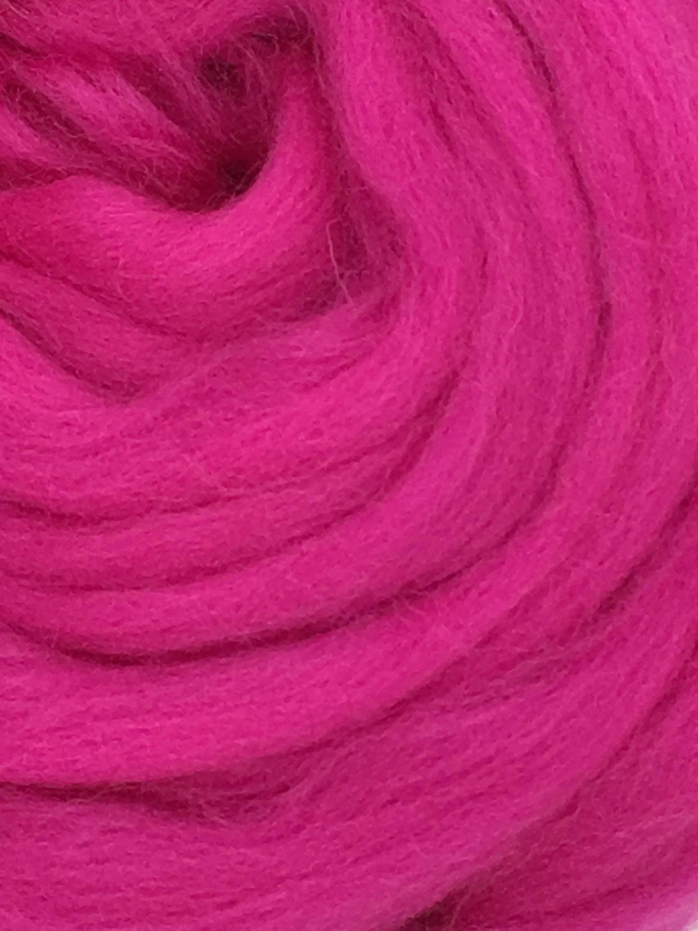 4 oz Hot Pink Merino Wool Top Roving Fiber, Wool for Spinning, wool for Felting , weaving wool, doll hair, Crafts USA -SALE! Shep's Wool