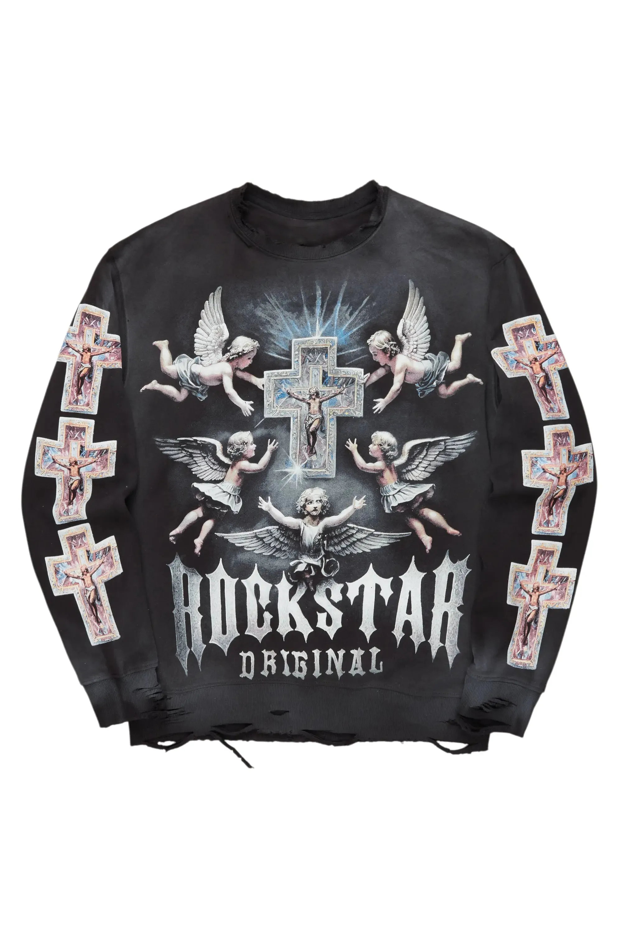 Adem Black Graphic Crewneck