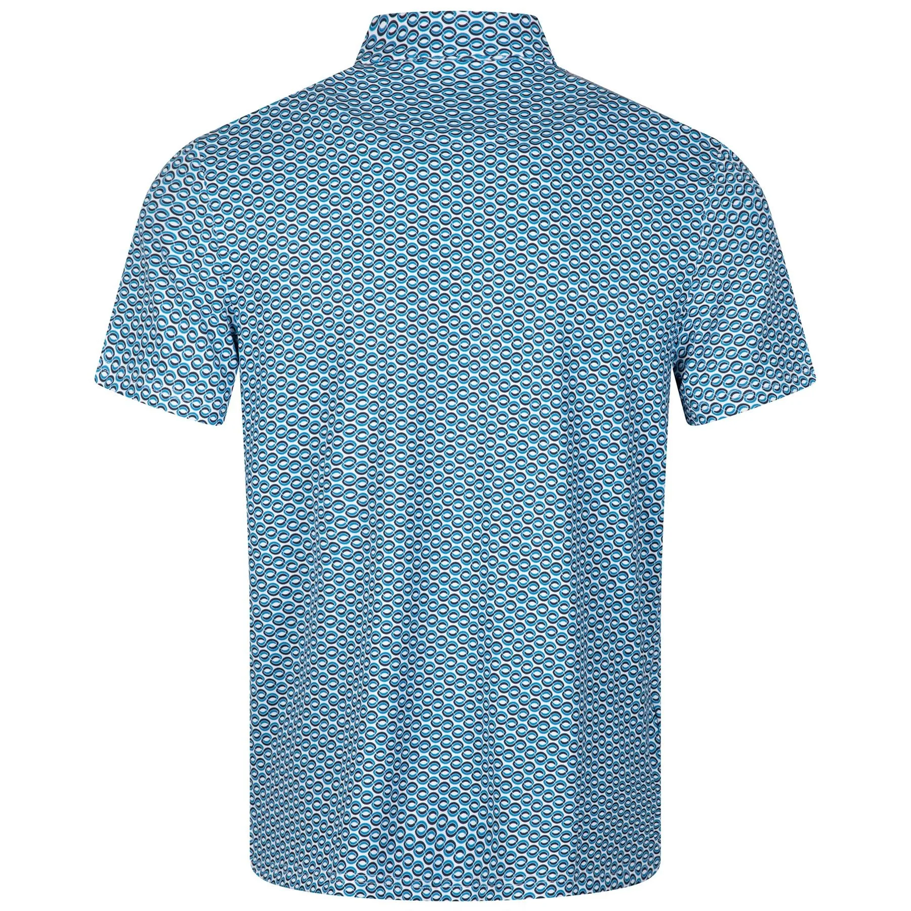 All Over Heritage Geo Print Golf Polo Mediterranian - AW23