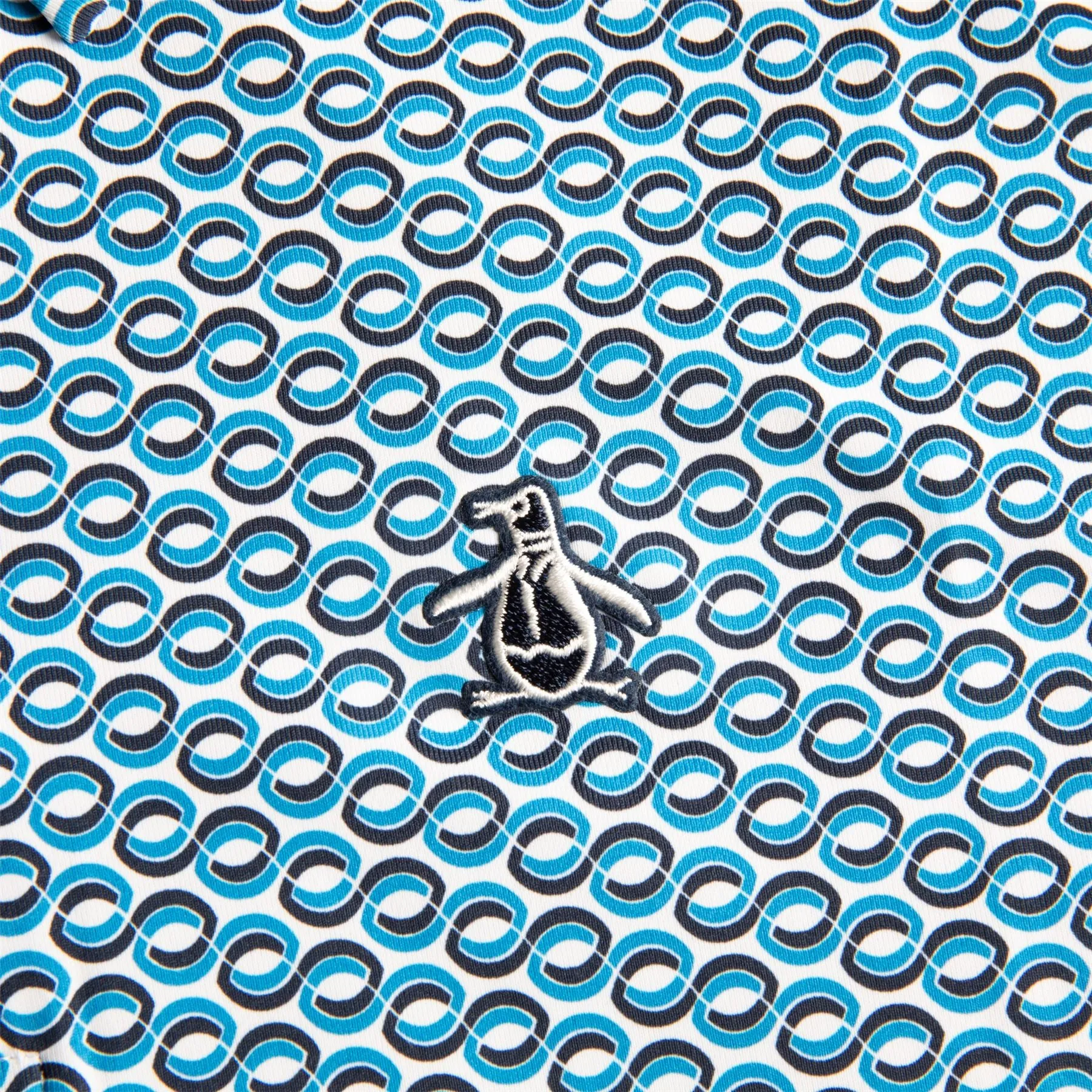All Over Heritage Geo Print Golf Polo Mediterranian - AW23