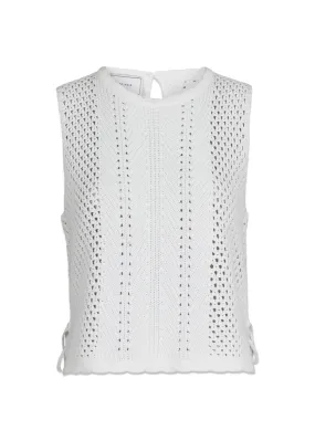 Aza Crochet Knit Top - Off White