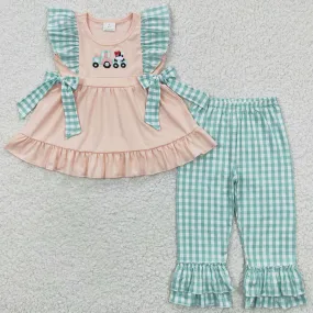 Baby Girls Clothes Tractor Tunic Cow Pants Farm Outfits GSPO0447