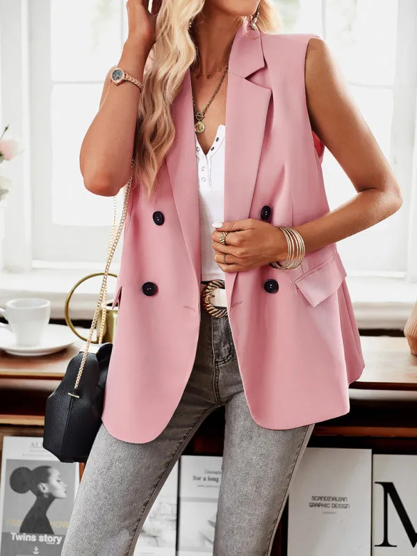 Bohemian Women's Career Sleeveless Blazer Jacket