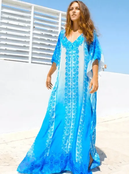 Boho Sea Breeze Kaftan Dress