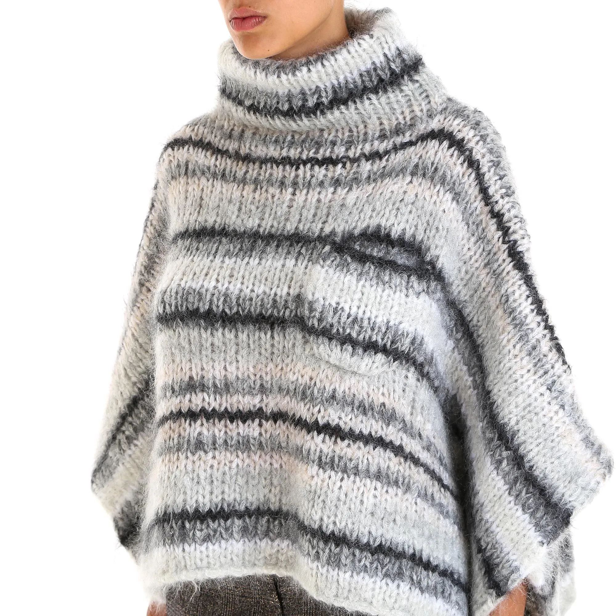 Brunello Cucinelli High Neck Poncho