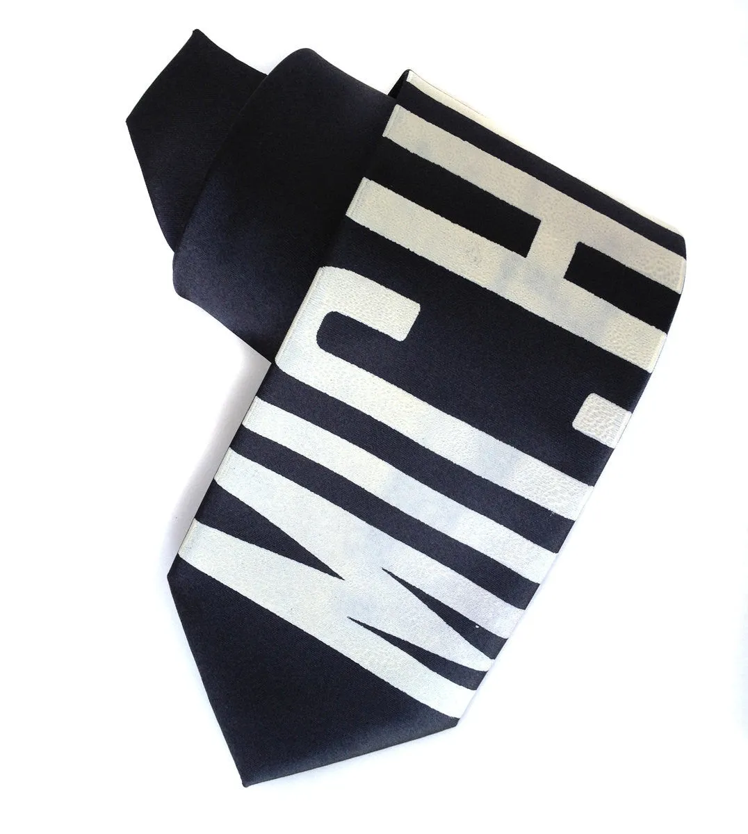 Bus Scroll Necktie: Michigan Avenue, Silk