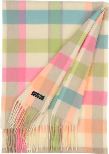 Check Plaid Cashmink Scarf-Marshmello
