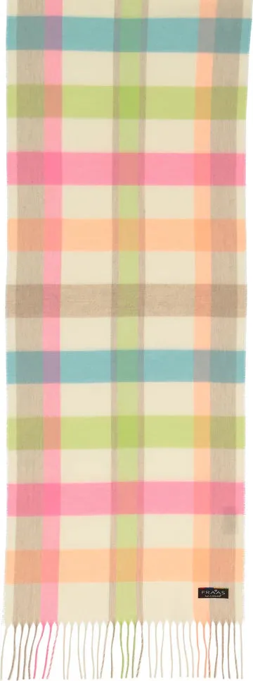 Check Plaid Cashmink Scarf-Marshmello