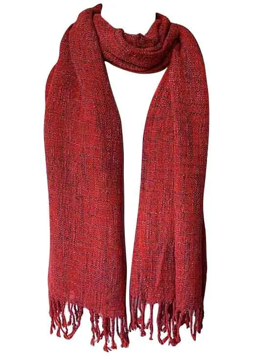 Cherry Soft Woven Cotton Shawl