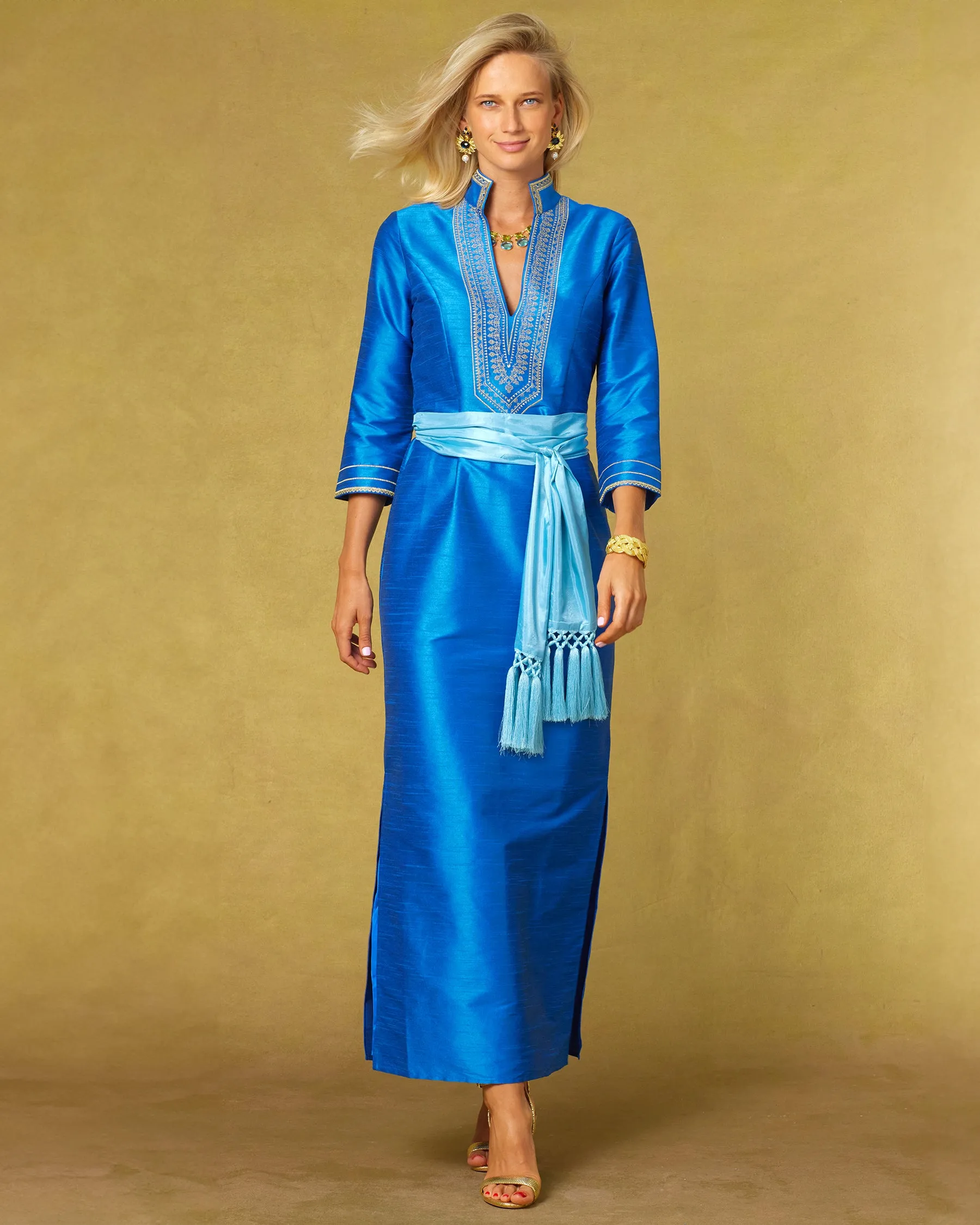 Cosima Sash Belt in Bermuda Turquoise