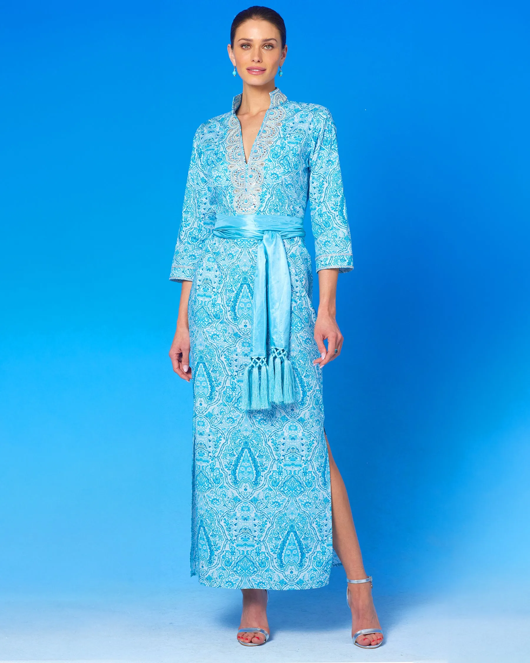 Cosima Sash Belt in Bermuda Turquoise