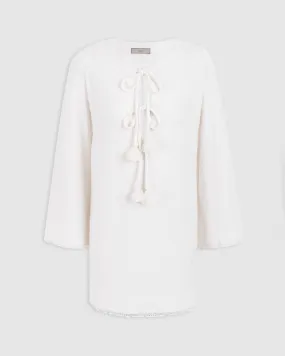 COTTON TERRY JACQUARD PONCHO