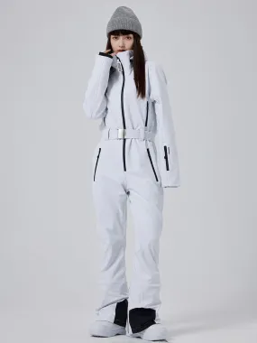 Cute Slim One Piece Ski Suit High Neck Snowsuits