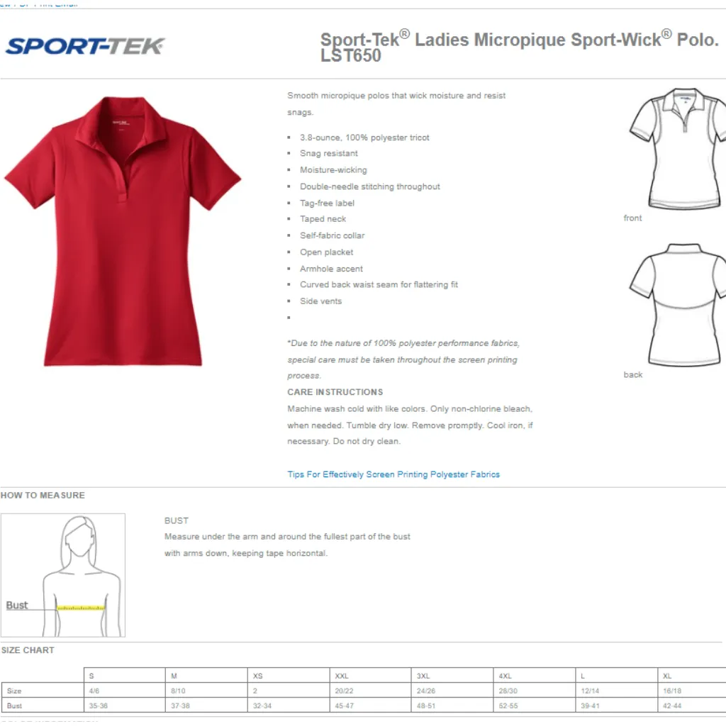 Duello Elementary Ladies Sport-Tek Polo