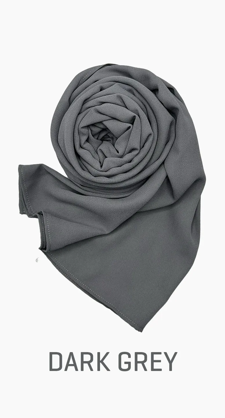 Georgette Long Lightweight Scarf - amiiraa