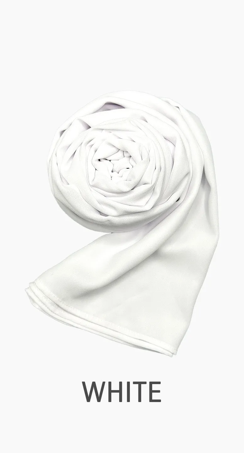 Georgette Long Lightweight Scarf - amiiraa