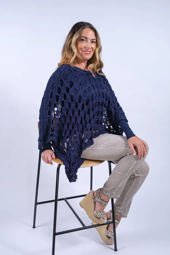 Oceana Circle Open Knit Topper (BQ904)