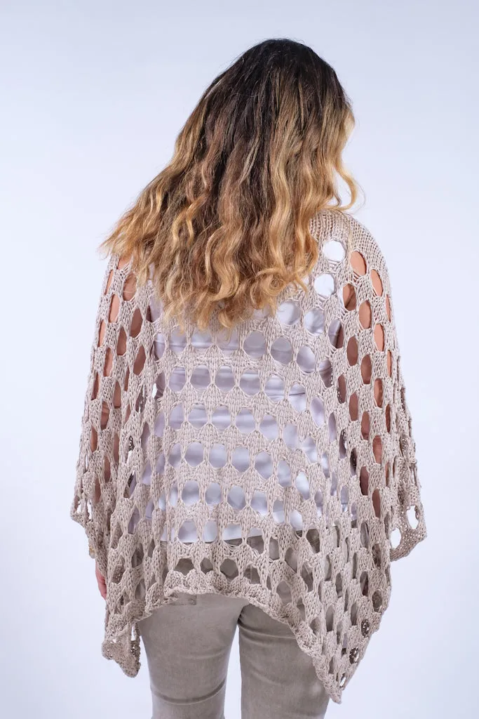 Oceana Circle Open Knit Topper (BQ904)
