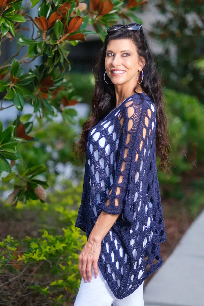 Oceana Circle Open Knit Topper (BQ904)