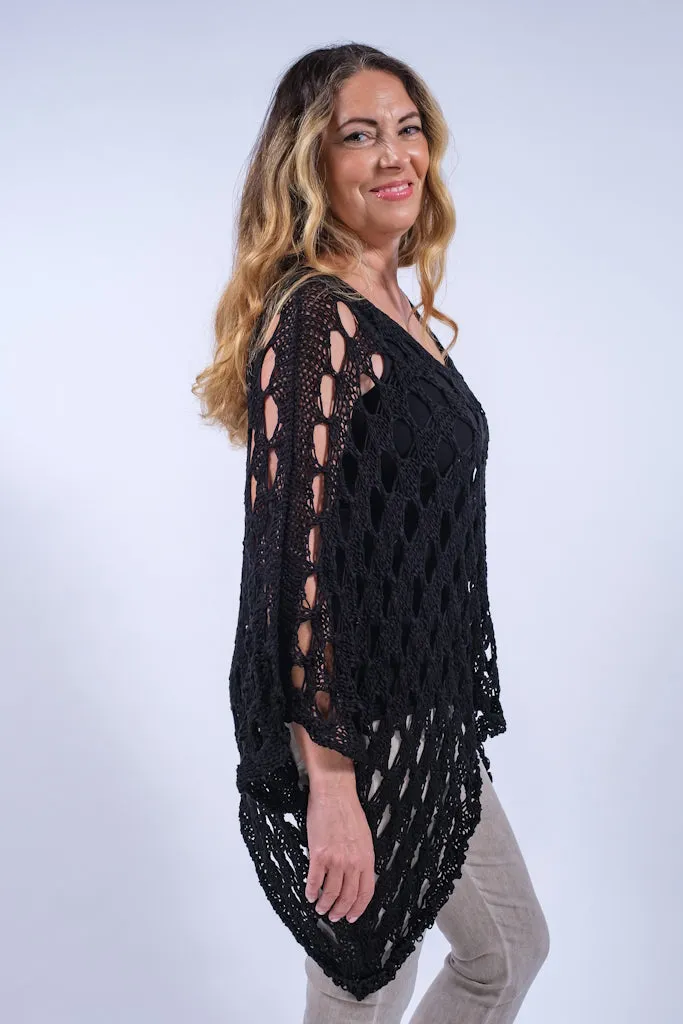 Oceana Circle Open Knit Topper (BQ904)