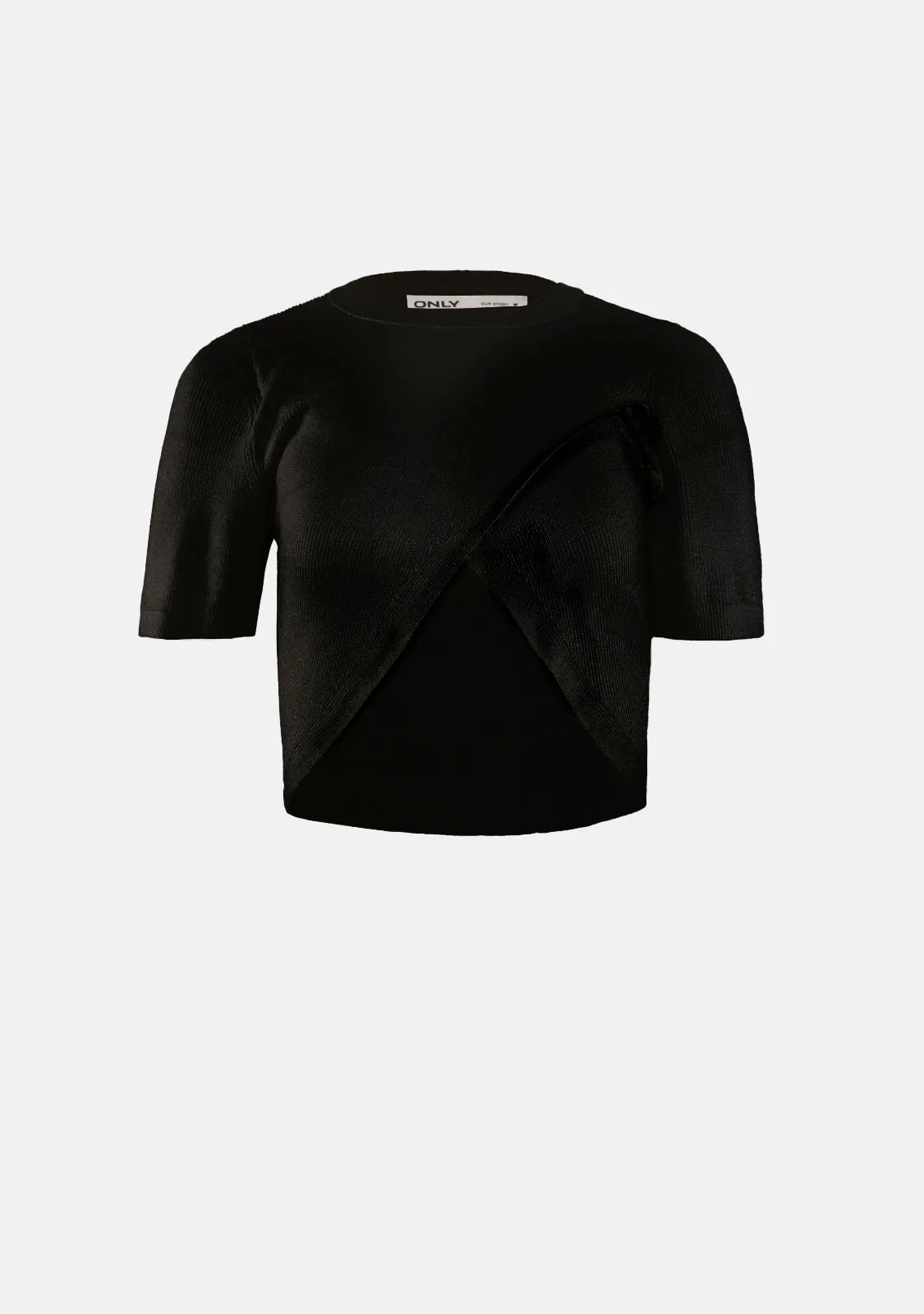 ONL Kai SS Crop Cross Knit Top