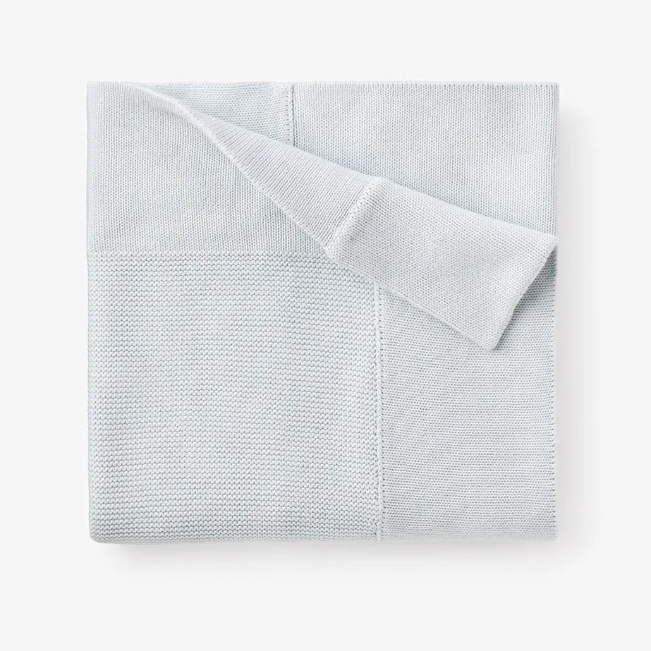 Pale Blue Sofia   Finn Knit Baby Blanket