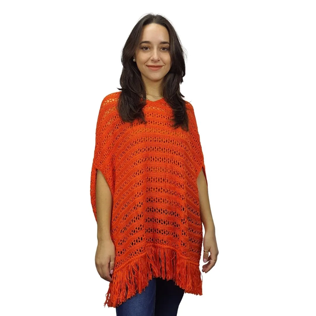 Poncho  Vero Moda Naranja  Style PENNY S/S KNIT(TP-EC-3)