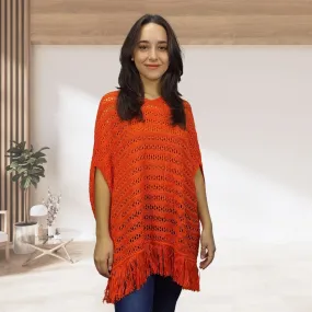 Poncho  Vero Moda Naranja  Style PENNY S/S KNIT(TP-EC-3)