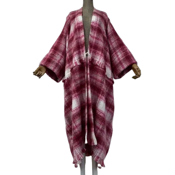 Pre Order:  Cozy Plaid Maxi Winter Cardigan - WINI
