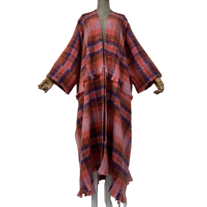 Pre Order:  Cozy Plaid Maxi Winter Cardigan - WINI