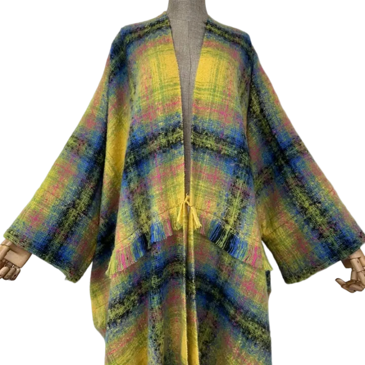 Pre Order:  Cozy Plaid Maxi Winter Cardigan - WINI