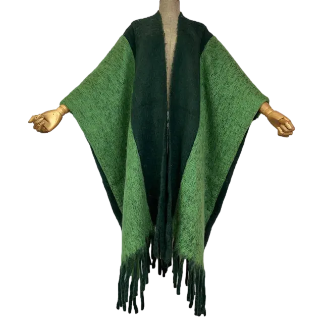 Pre Order:  Stylish Luxury Poncho Tassels Loose Cardigan - WINI