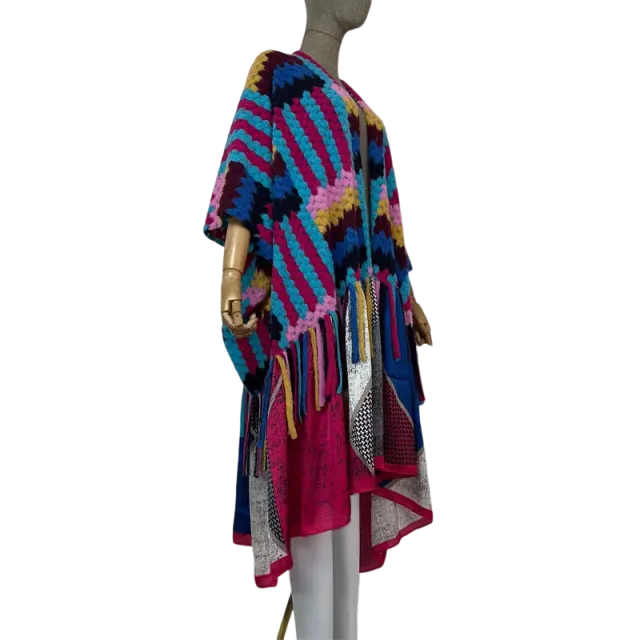 Pre Order: Warm Winter Crochet Poncho Cardigan - WINI