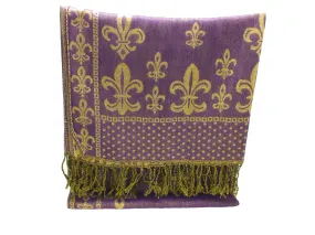Purple & Gold Pashmina FDL Scarf