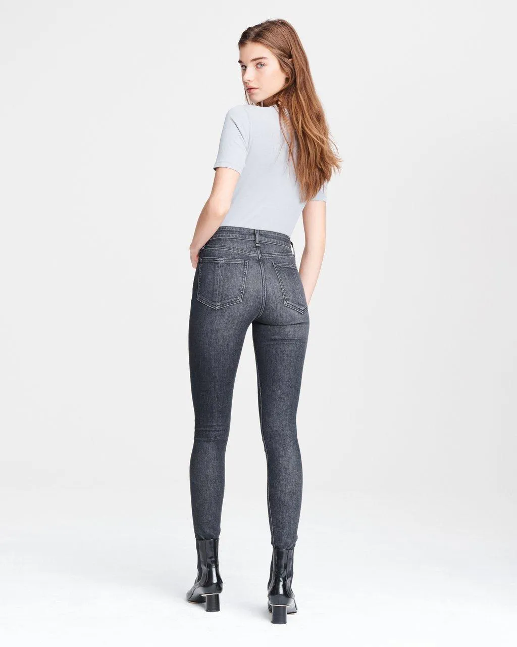 Rag & Bone - The Rib Slim Tee in Dusty Blue