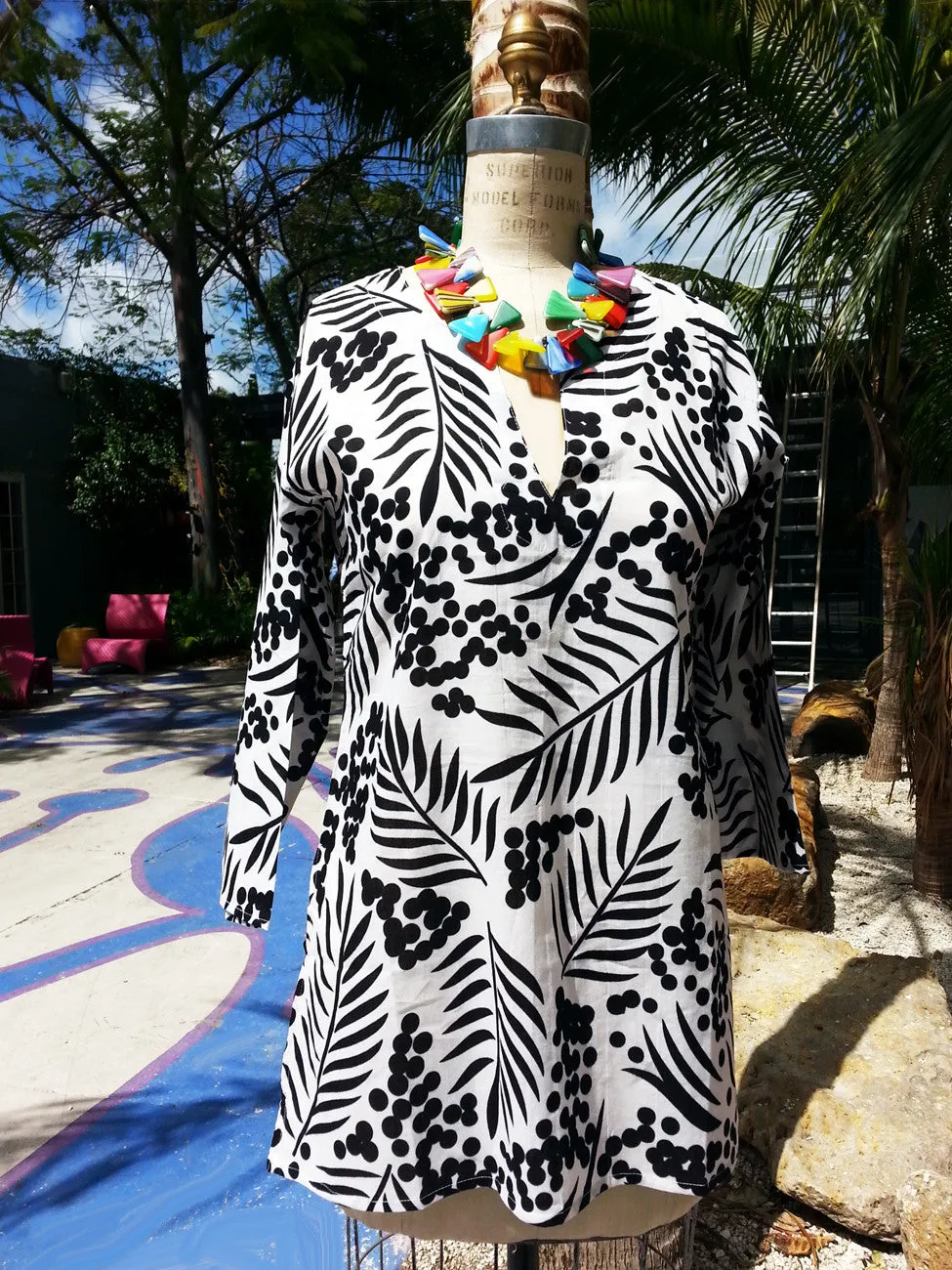 Raja Cotton Tunic Fruit Leaf