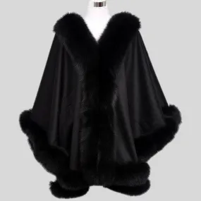 Real Cashmere & Fox Fur Poncho