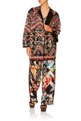 REVERSIBLE KNIT COCOON COAT STAR GIRL