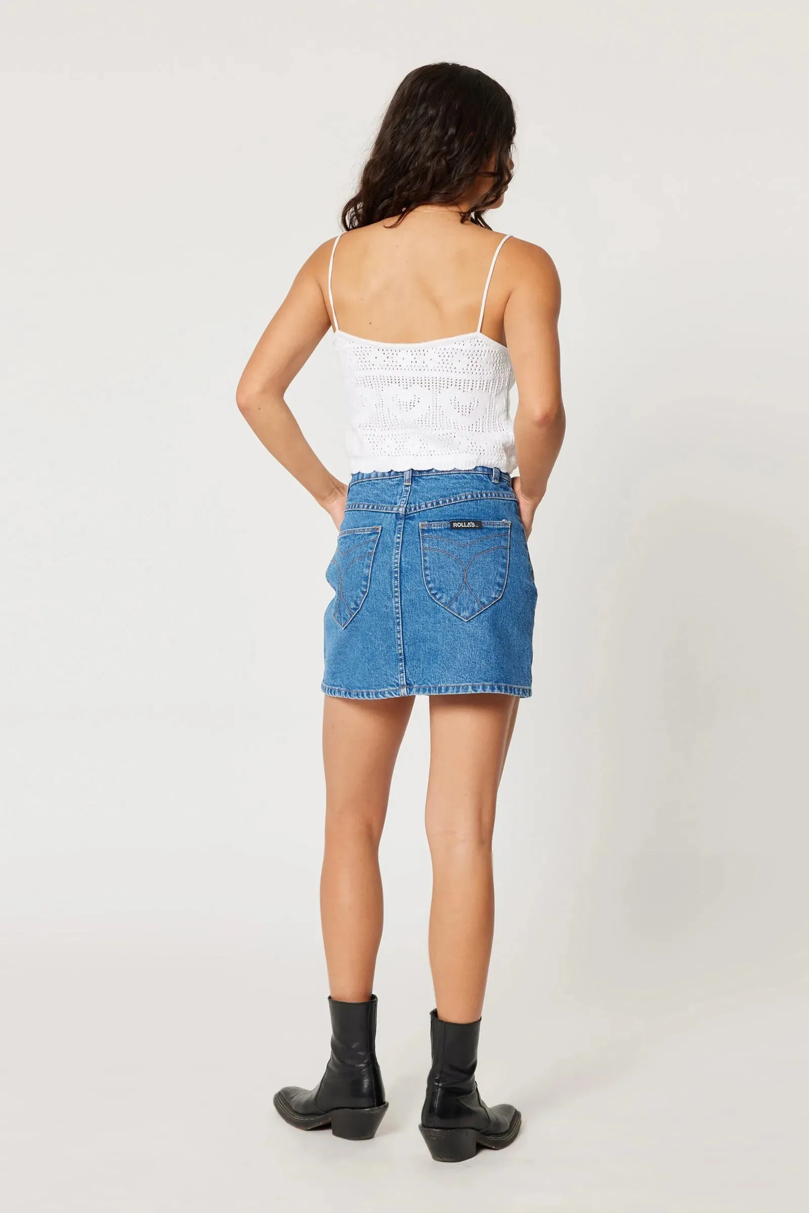 ROLLAS - Harlow Knit Top White