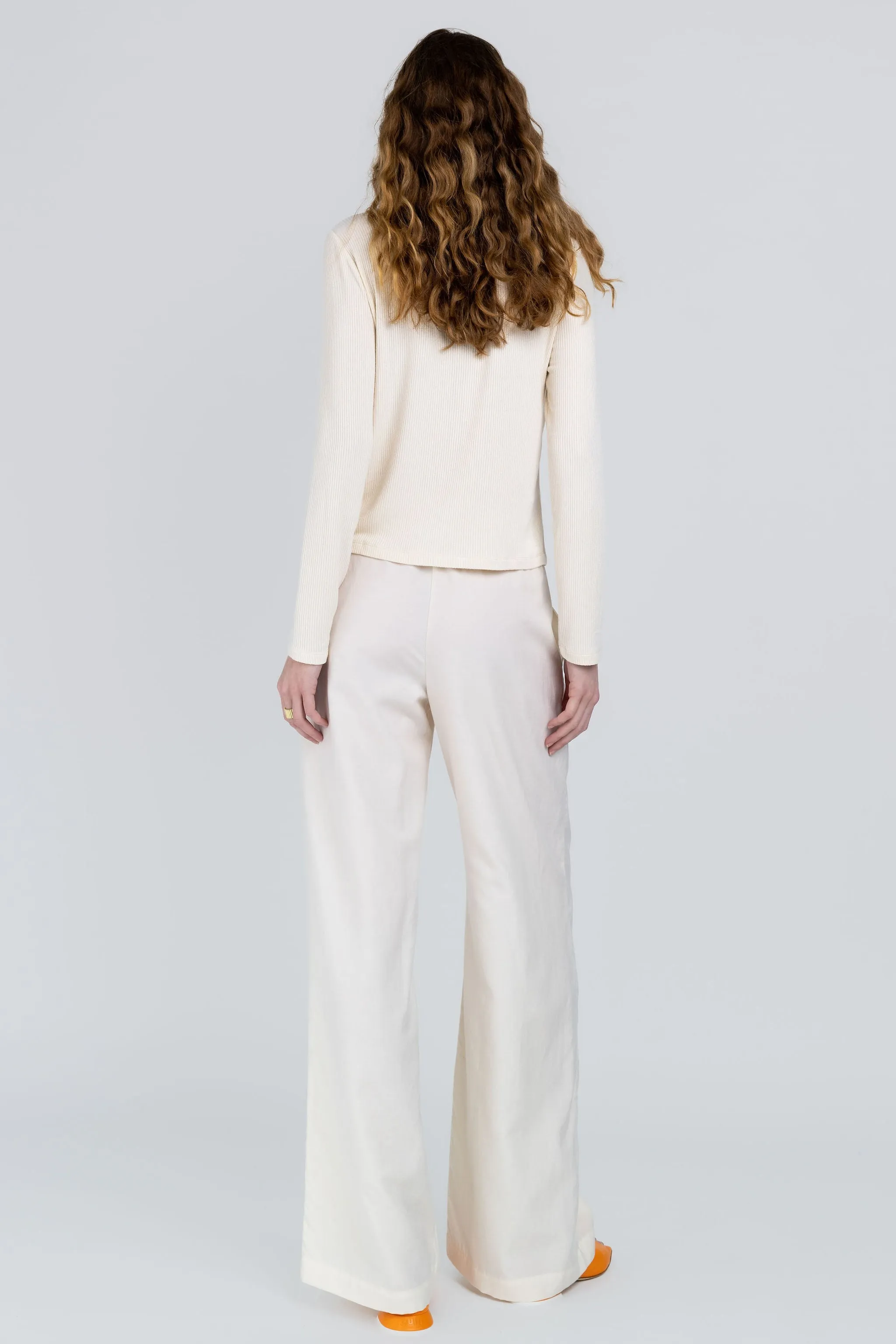 Ryder Rib Knit Top in Gardenia