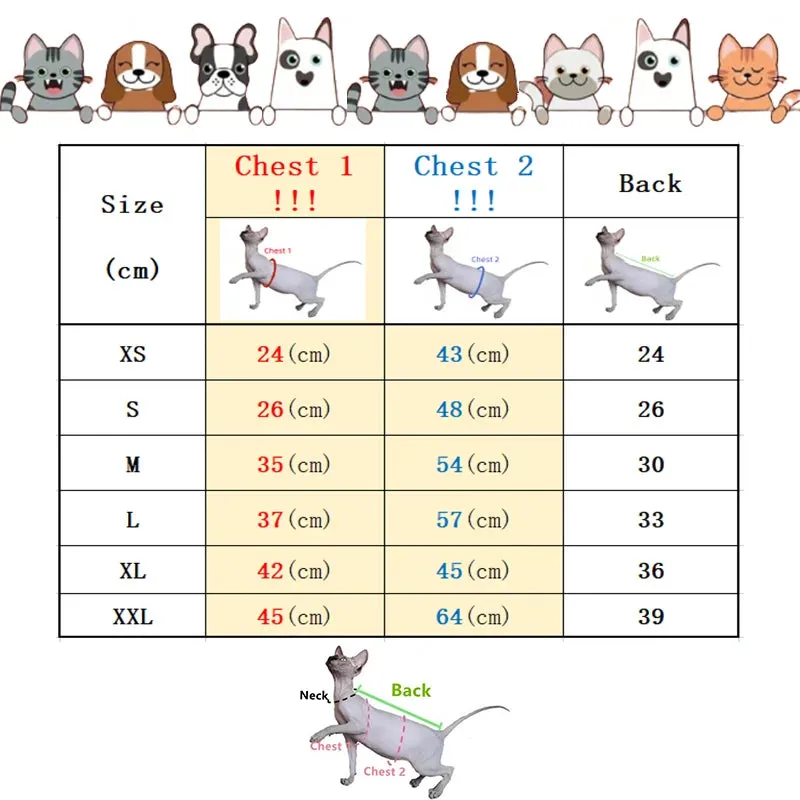 Sphynx Cat Clothes Bohemian Undershirt | Long Sleeves for Pets | Soft Cotton Coat for Kittens and Dogs | 4-Legged Jumpsuit for Devon Rex