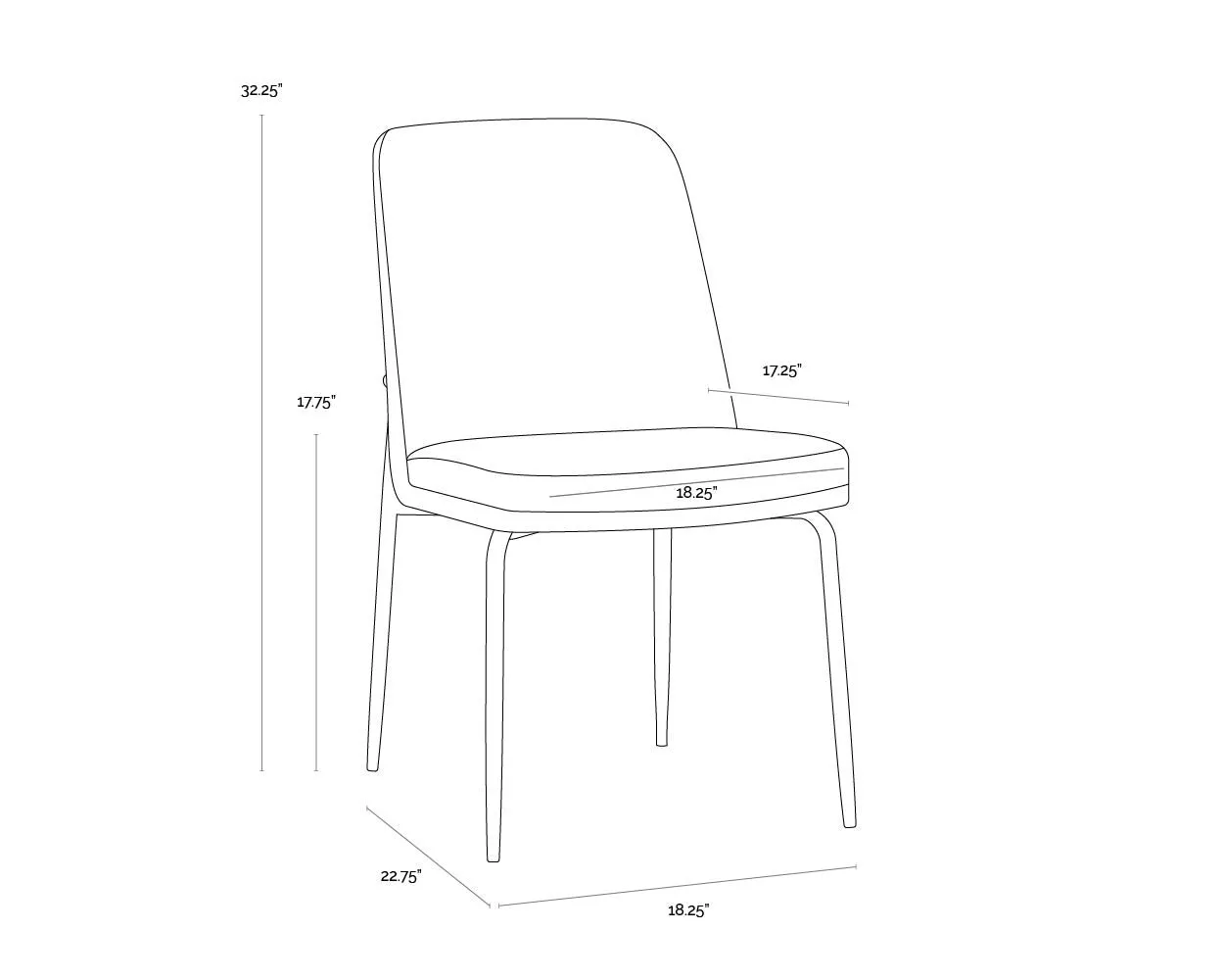 Sunpan Zeke Dining Chair - Set Of 2