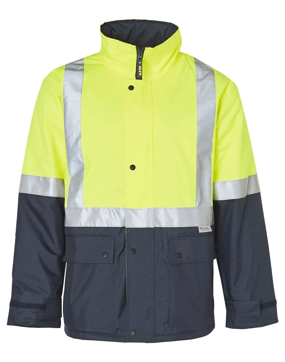 [SW28A] Hi-Vis Two Tone Rain Proof Quilted Safety Jacket With 3M Tapes