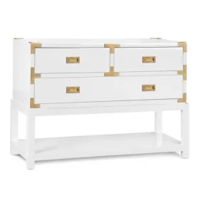 Tansu Console Table in Gloss White