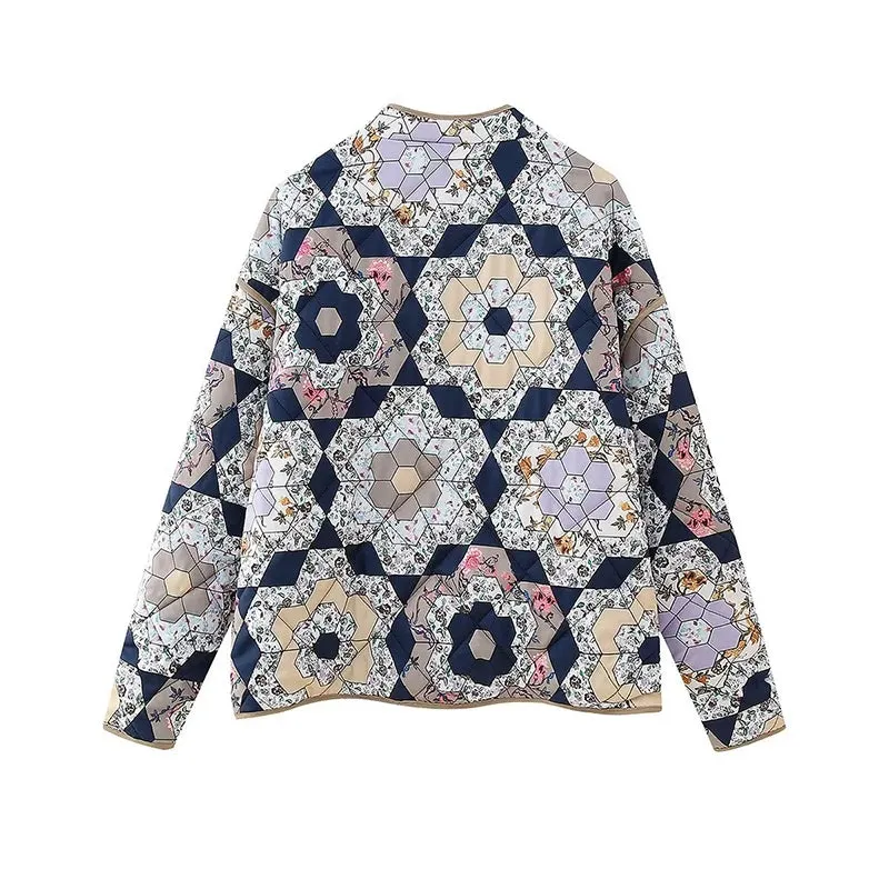 TAVIMART  -  Casual Printed Women's Jacket Cardigan Winter Warm Vintage Women Coat V-neck Long Sleeve Jackets Bohemian Ladies Coats Outerwear